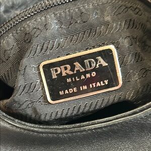 Old style Prada Black leader shoulder bag